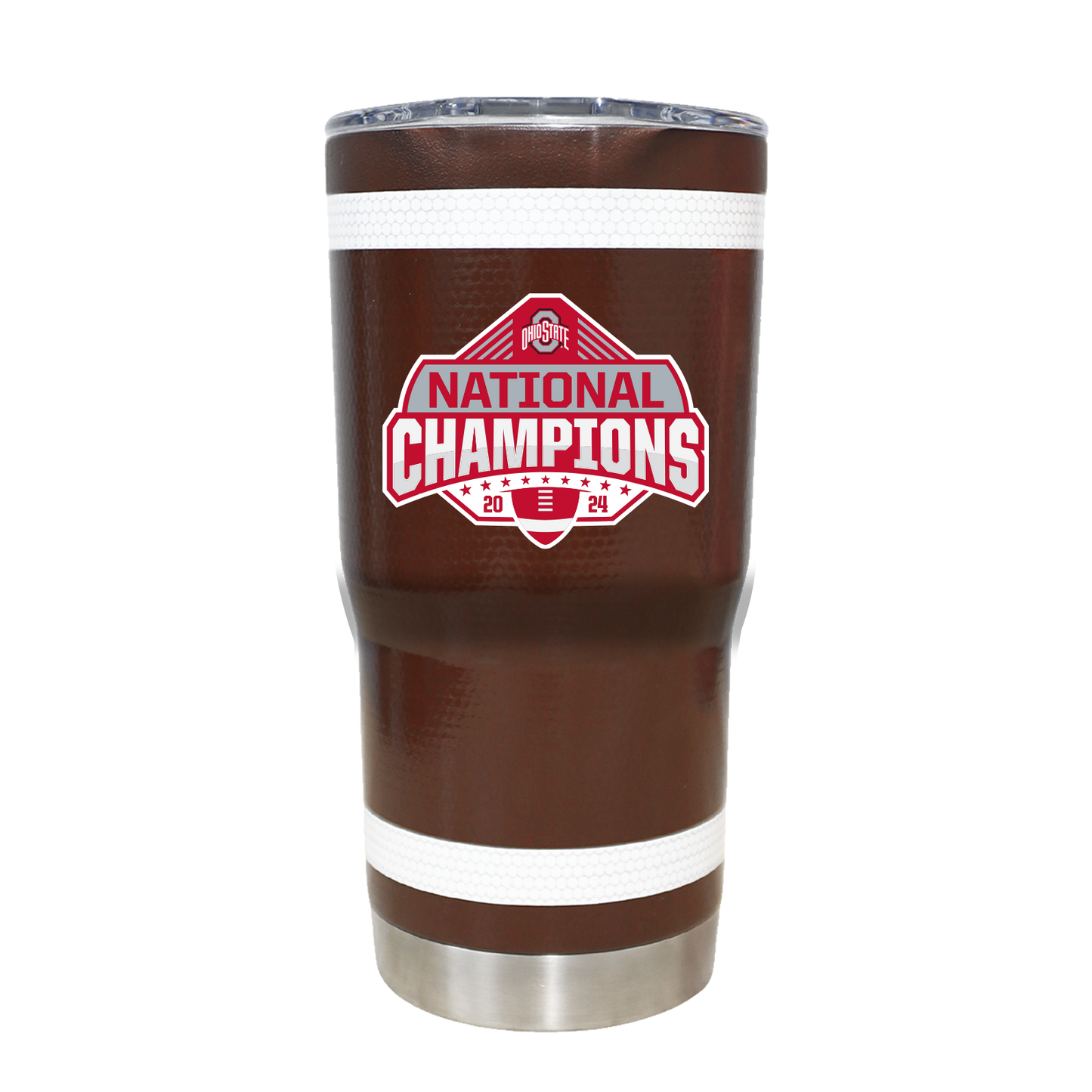 Ohio State 2024 National Champs 20oz Football Textured Tumbler