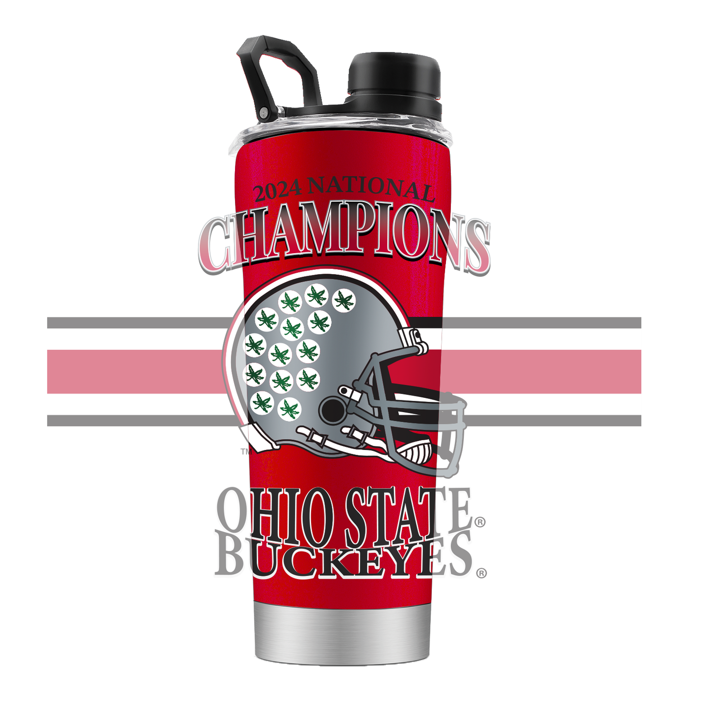 Ohio State 2024 National Champs Red Stainless Steel Shaker