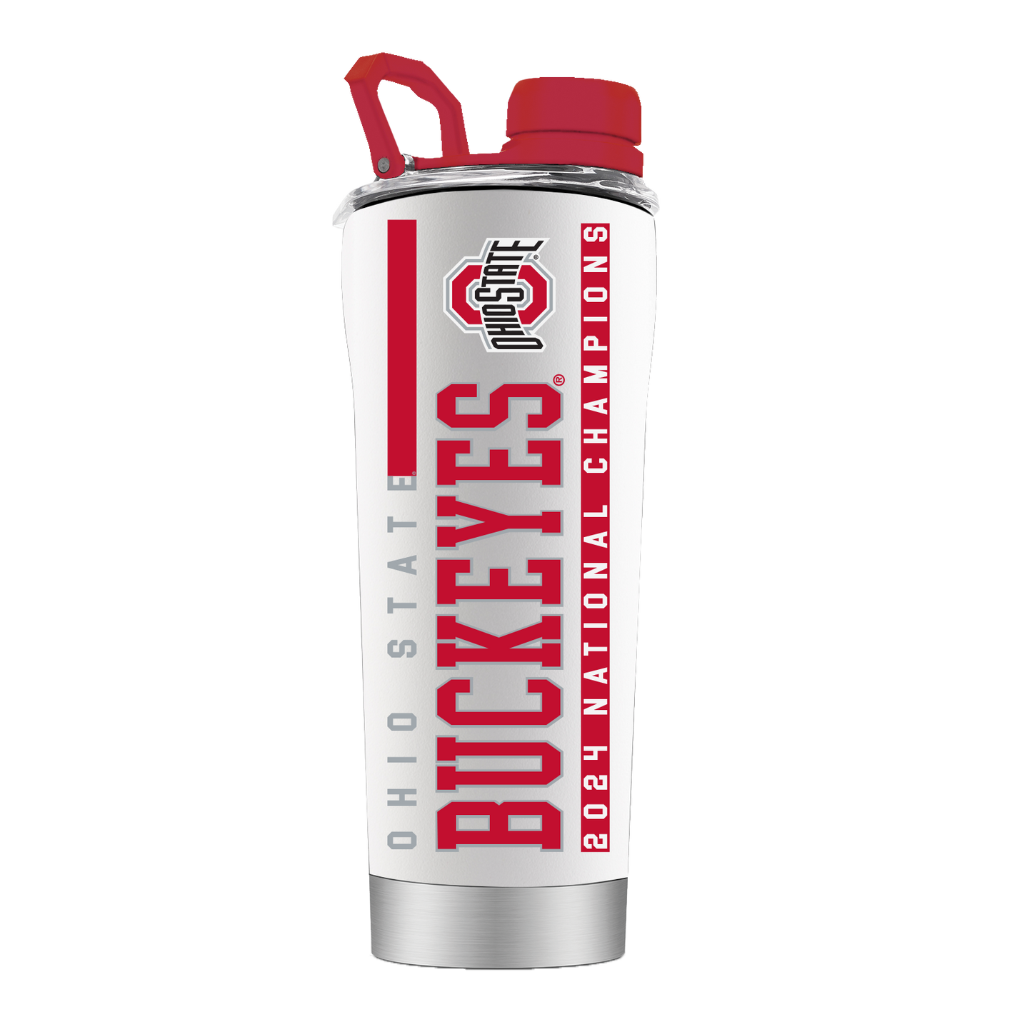 Ohio State 2024 National Champs White Stainless Steel Shaker