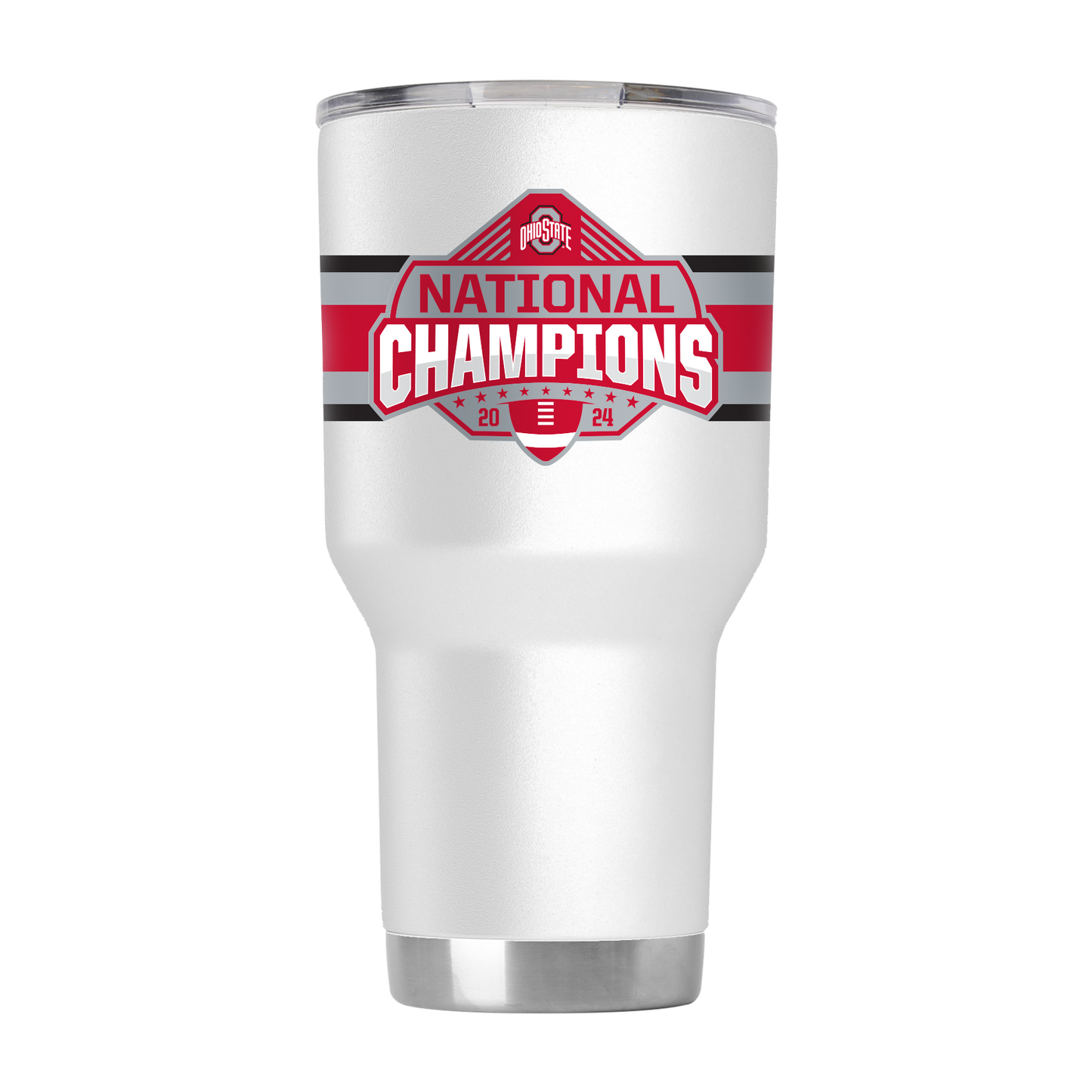 Ohio State 2024 National Champs 30oz White Tumbler