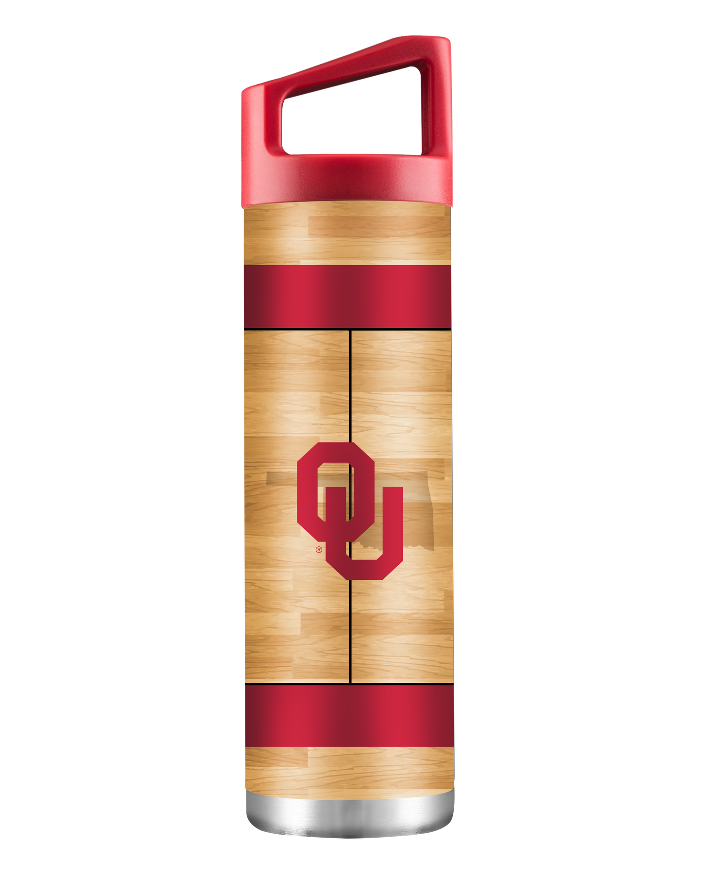 Oklahoma 22oz Basketball Court Bottle