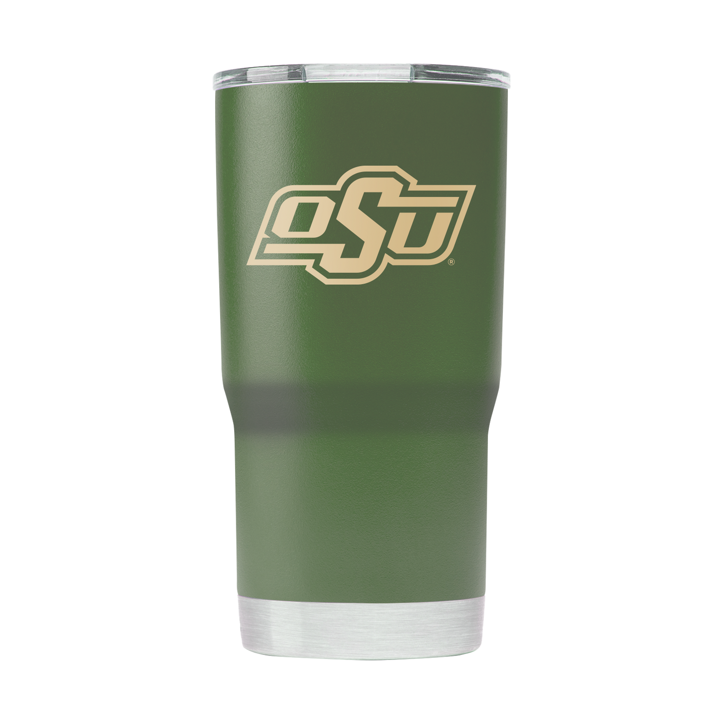 Oklahoma State 20oz Olive Green Tumbler - American Flag Design