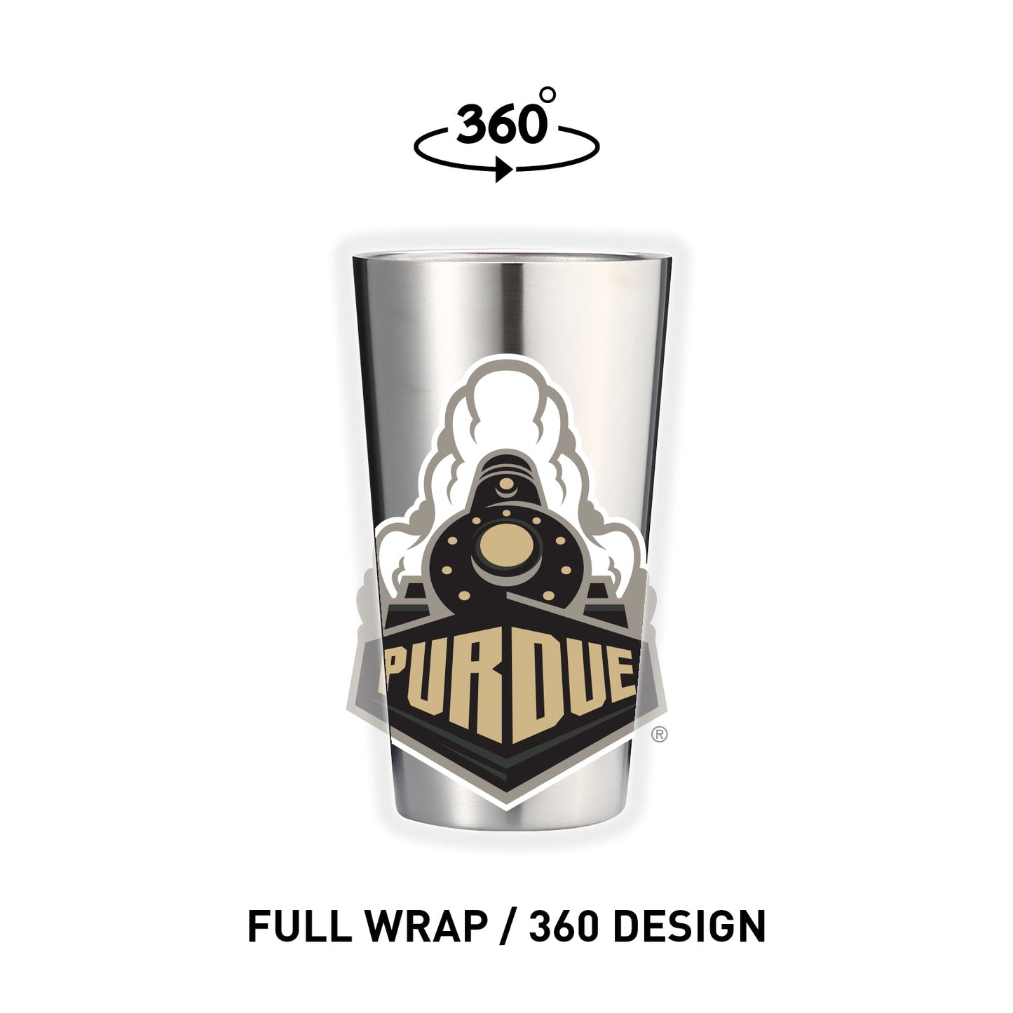 Purdue 16oz Stainless Pint
