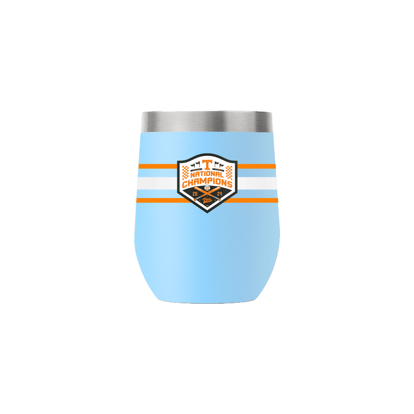 Tennessee 12oz Blue Baseball National Champions 2024 Tumbler