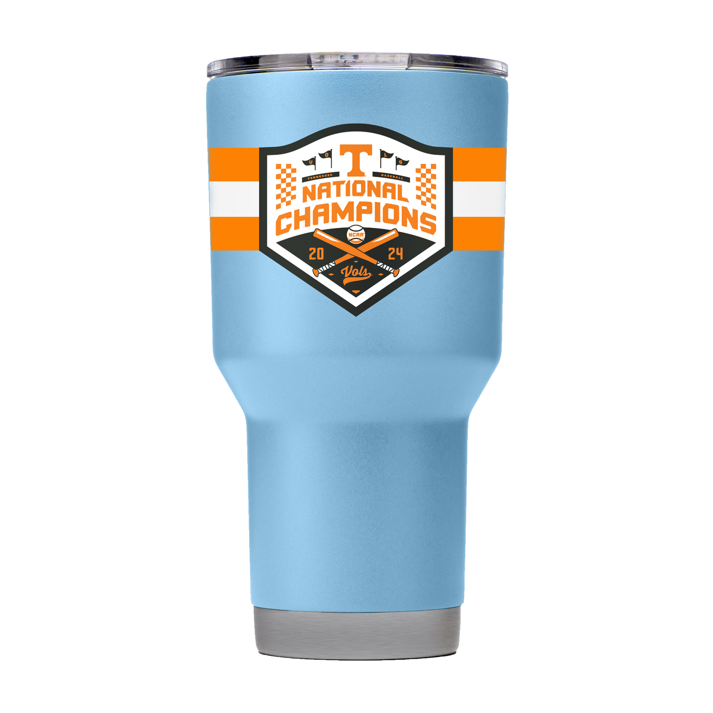 Tennessee 30oz Blue Baseball National Champions 2024 Tumbler