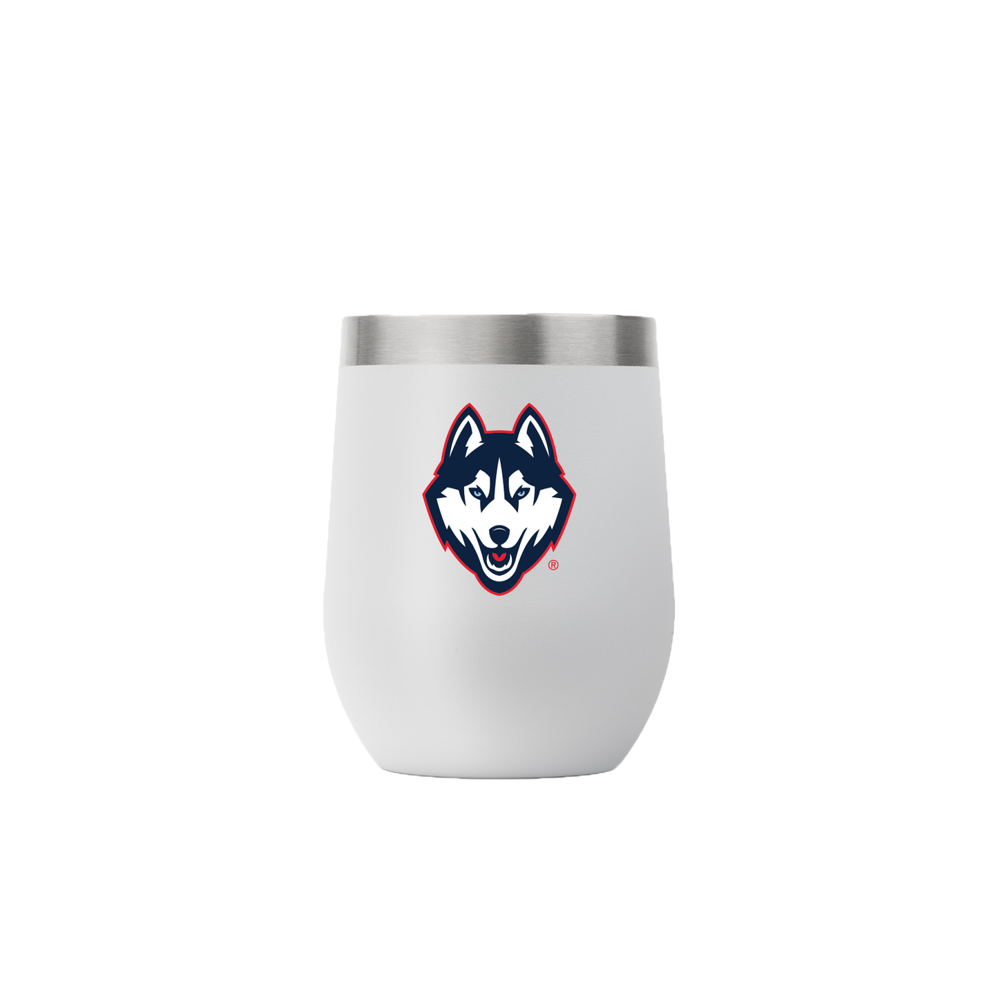 UConn 12oz Stemless Light Gray Tumbler