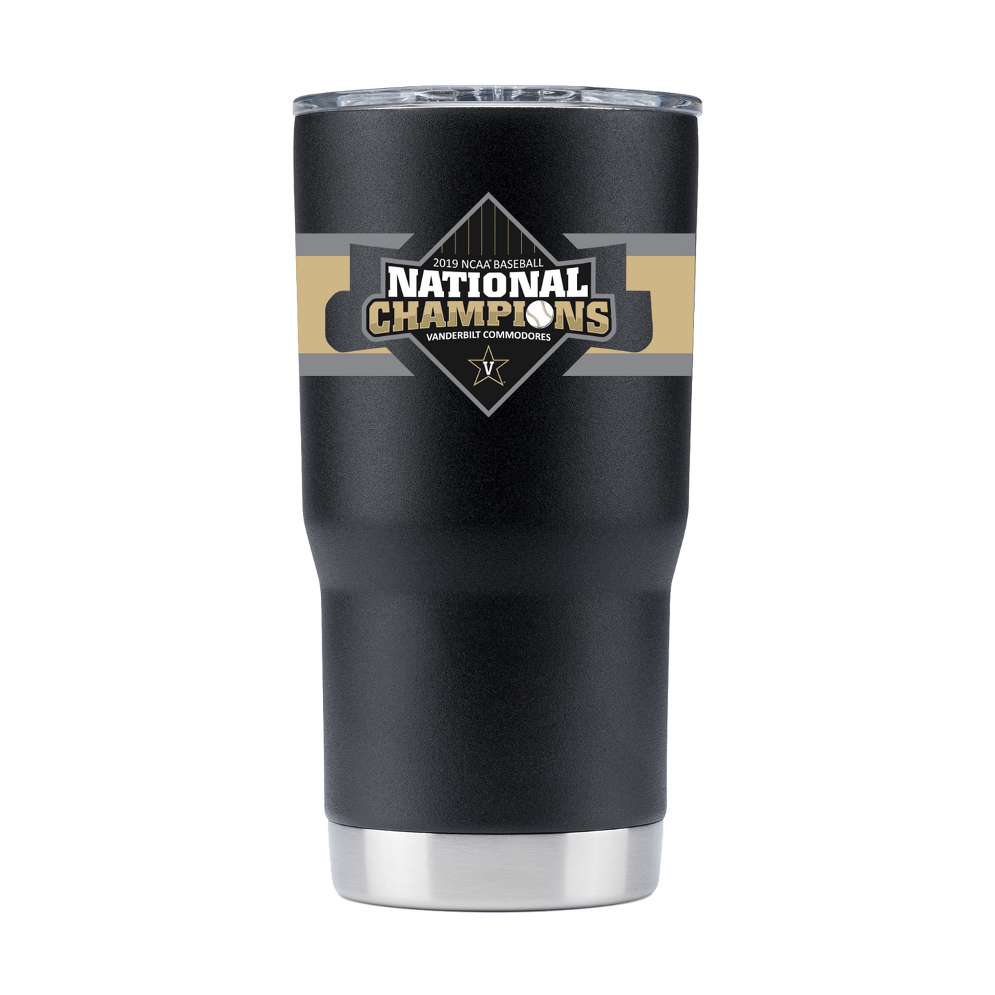 Vanderbilt 20oz World Series Champs Black Striped Tumbler