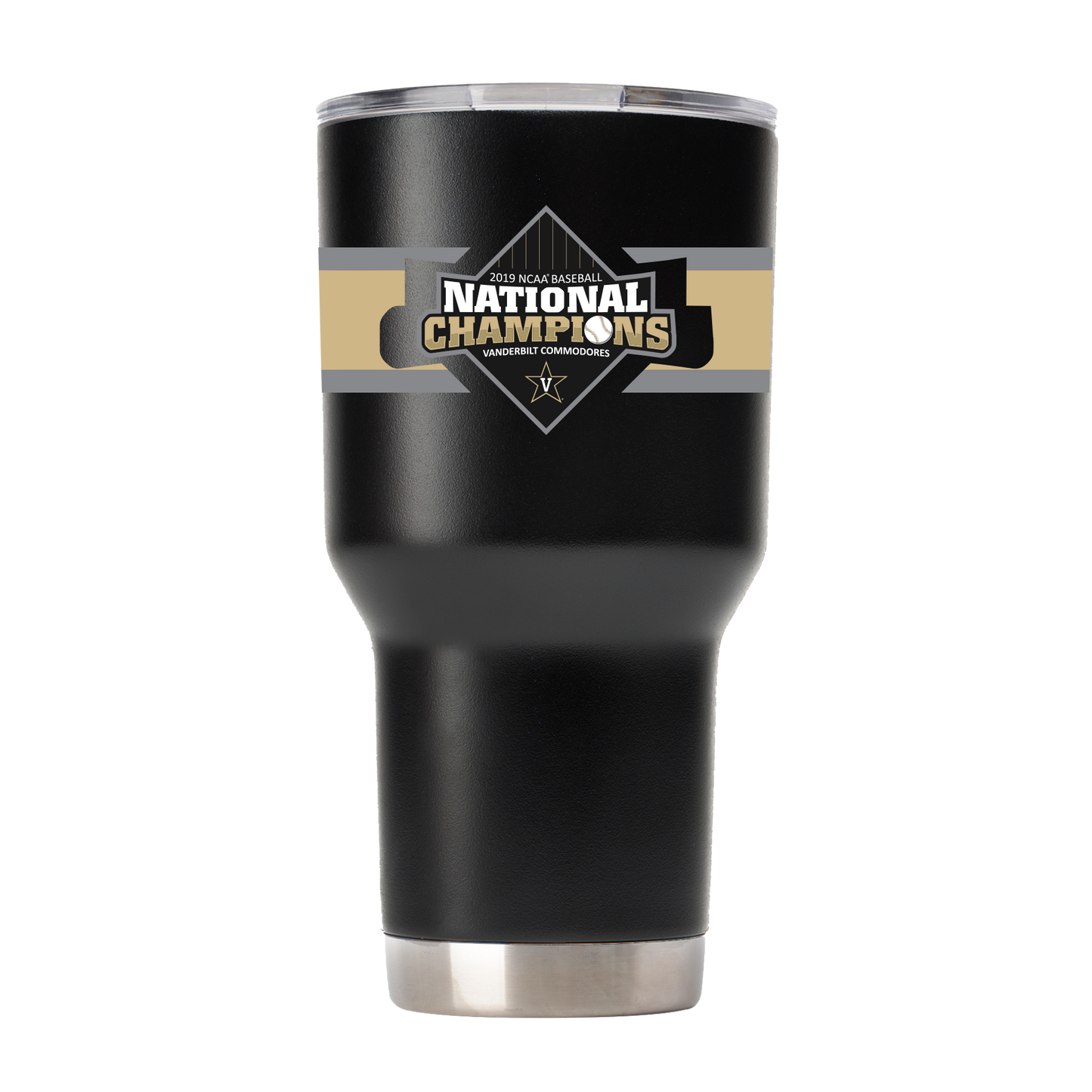 Vanderbilt 30oz World Series Champs Black Striped Tumbler
