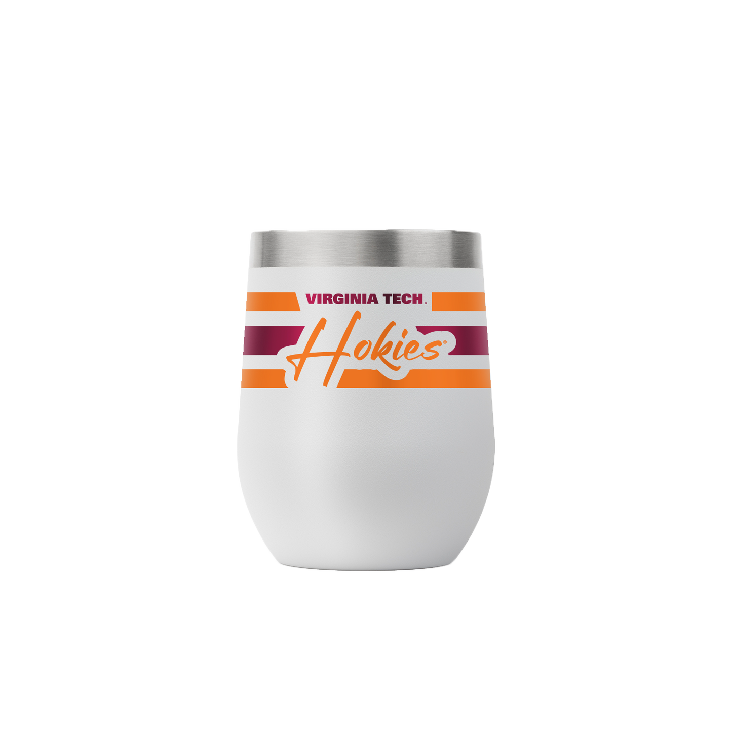 Virginia Tech 12oz Stemless Light Grey Script Tumbler