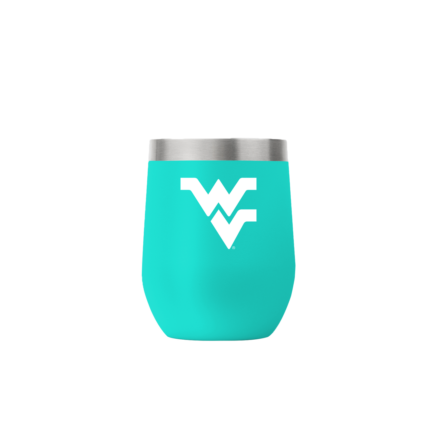 West Virginia 12oz Stemless Teal Tumbler