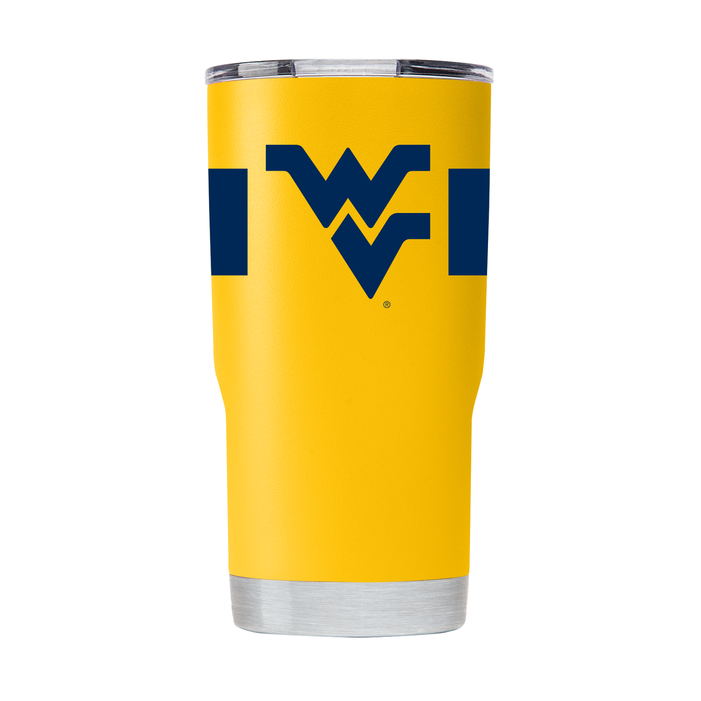 West Virginia 20oz Yellow Tumbler w- Stripes