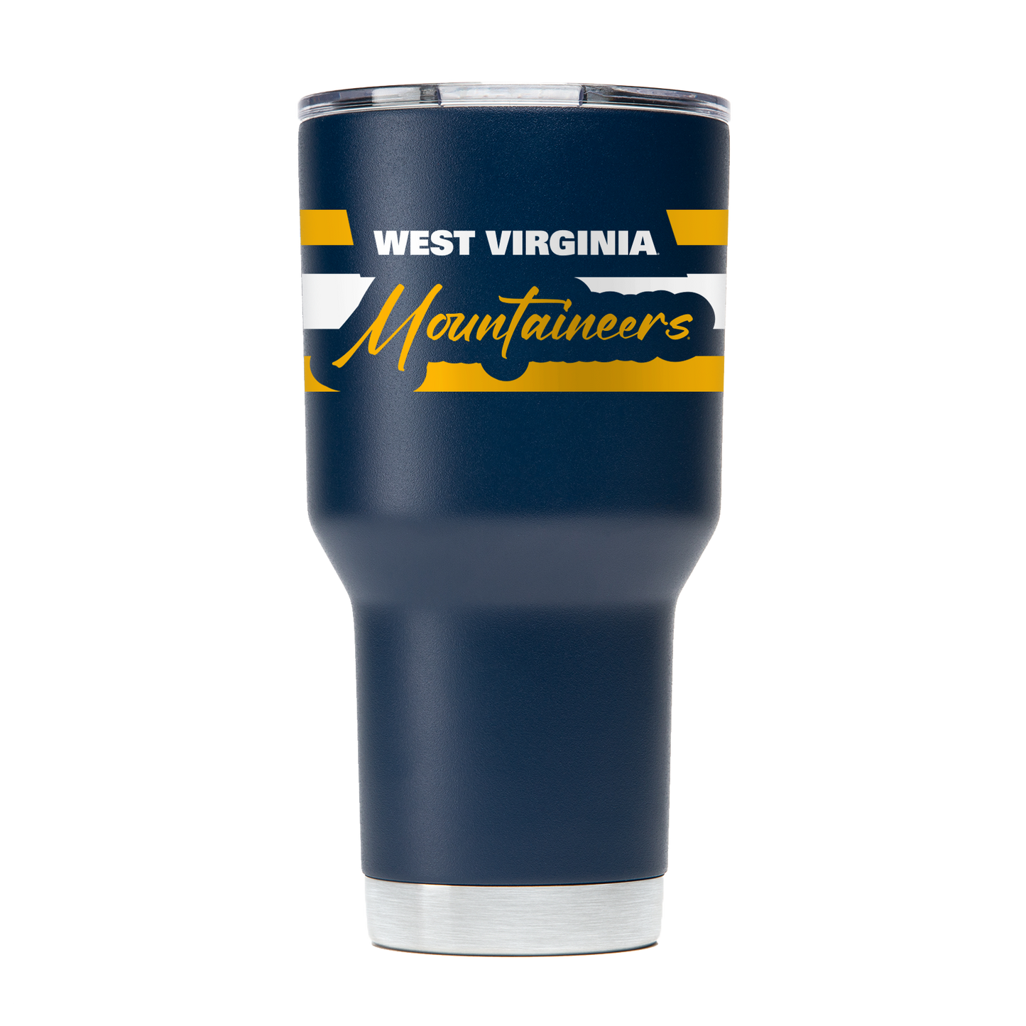 West Virginia 30oz Script Navy Tumbler