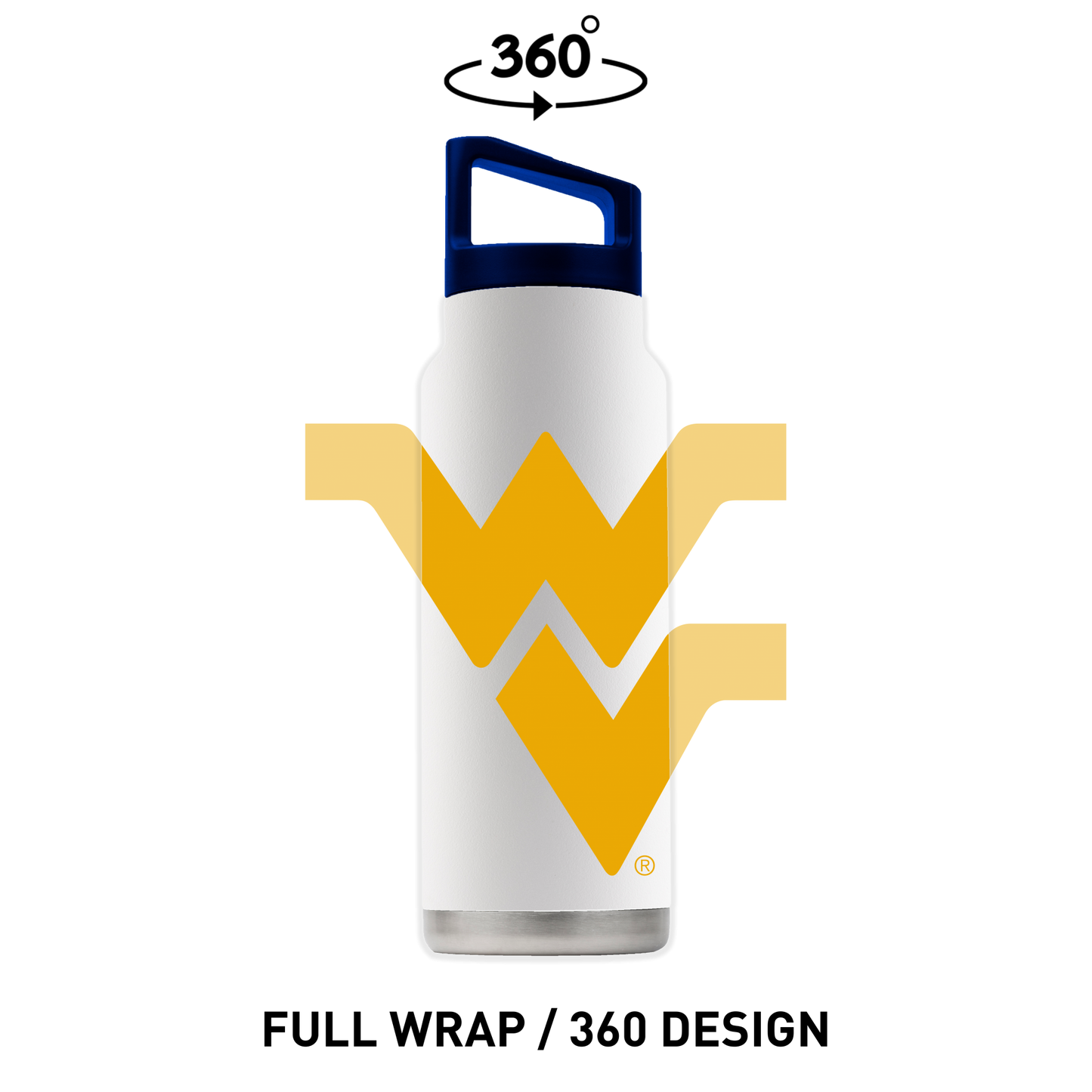 West Virginia 40oz White Bottle