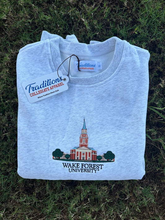 Official Wake Forest Crewneck (Heather Grey)