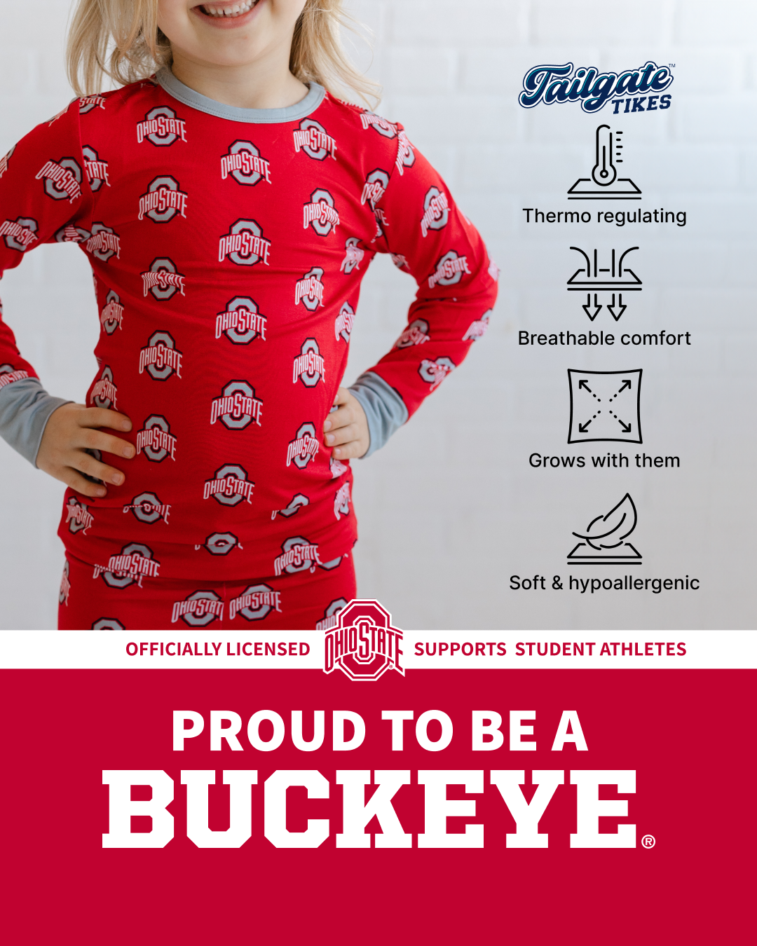 Ohio State Buckeyes Two-Piece Pajama Set