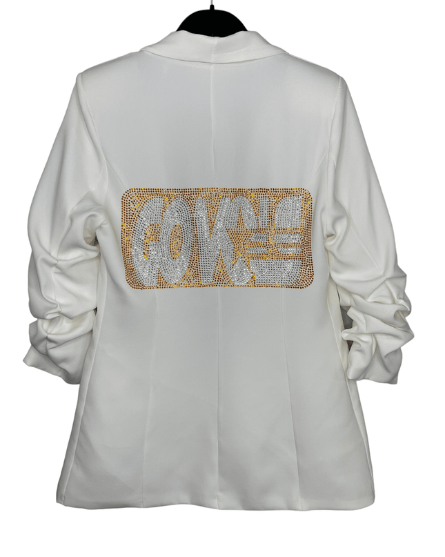 Licensed Game Day Blazer, Ruched White, Tennessee Go Vols