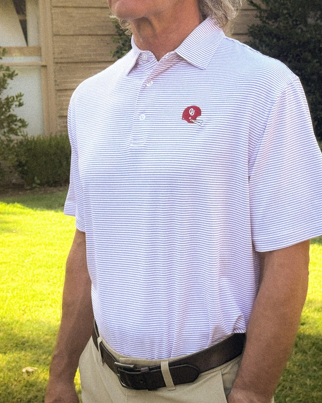 1966 OU Helmet Pinstripe Polo