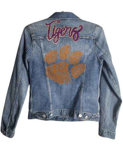 Licensed Game Day Jacket, Blue Denim, Clemson Tigers Paw