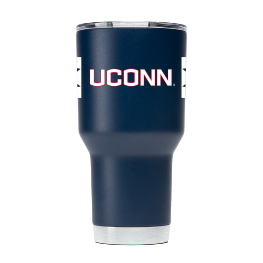 UConn 30oz Navy Striped Stainless Steel Tumbler