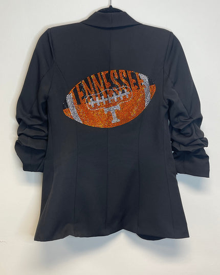 Licensed Game Day Blazer, Black Ruched, Tennessee Vols Football