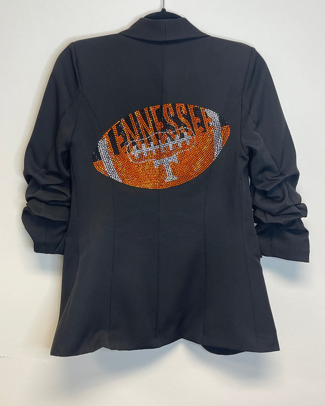 Licensed Game Day Blazer, Black Ruched, Tennessee Vols Football