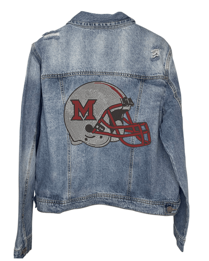 Licensed Game Day Jacket, Blue Denim, Miami of Ohio Helmet