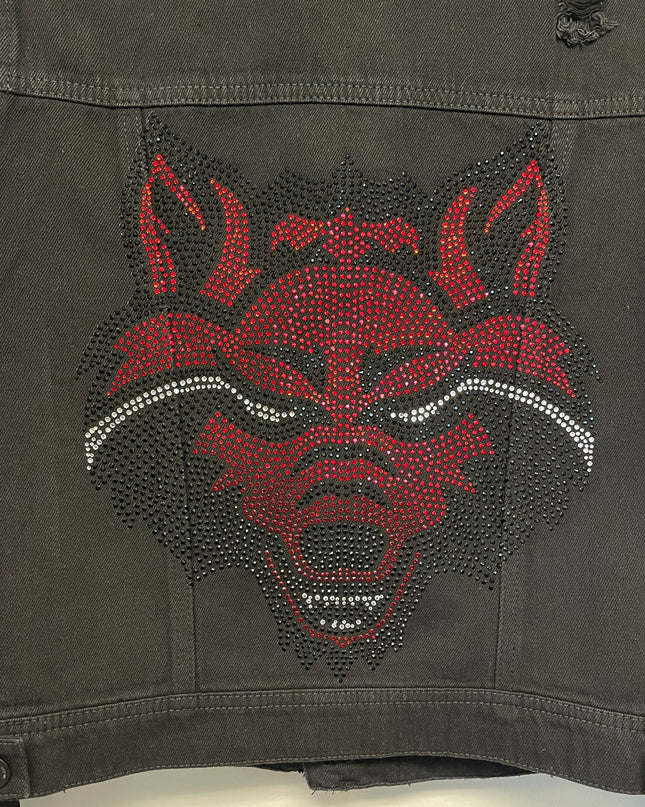 Licensed Game Day Jacket, Black Denim, Arkansas State Wolf