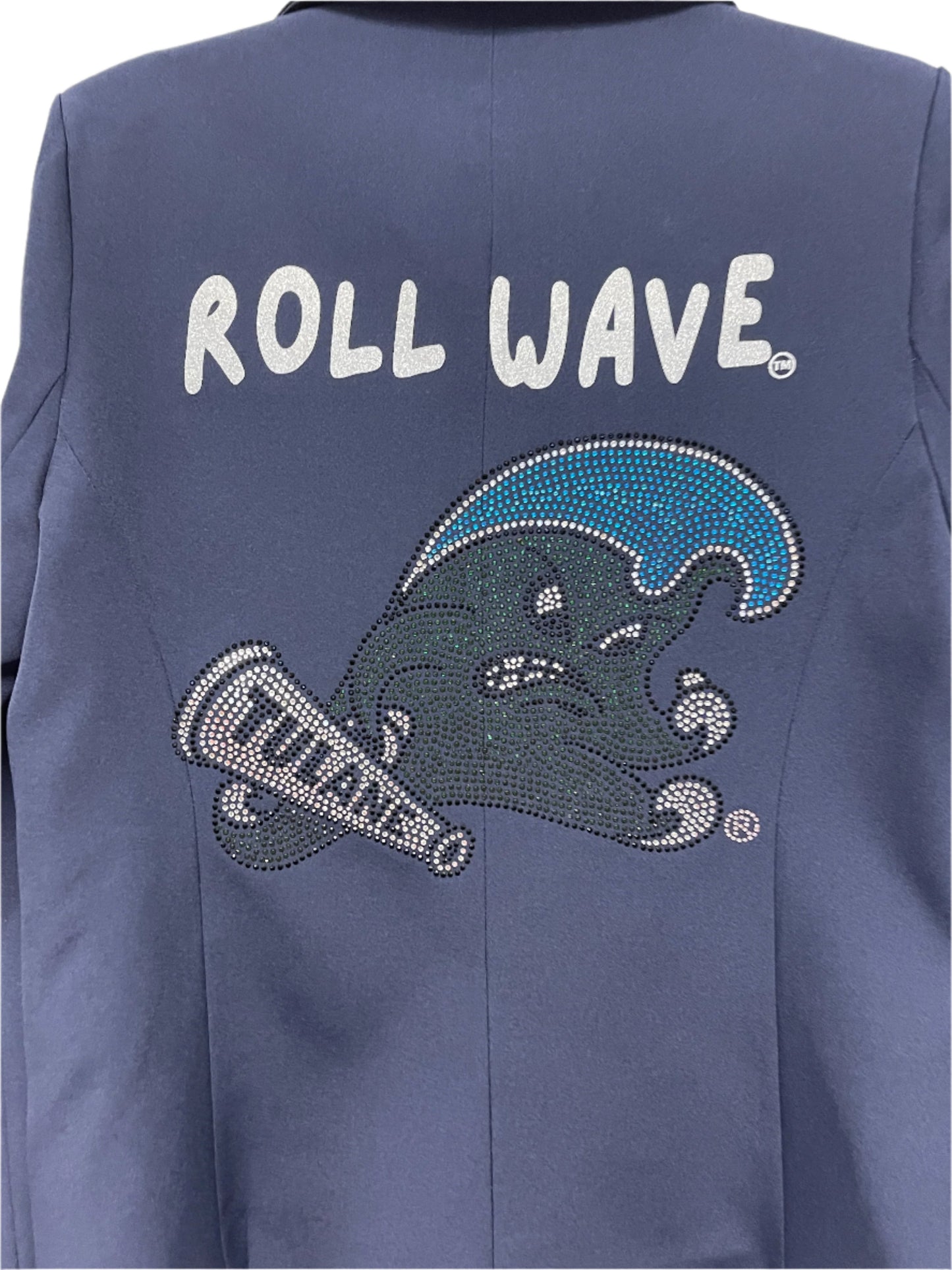 Licensed Game Day Blazer, Navy w/ Green Lining, Tulane Roll Wave