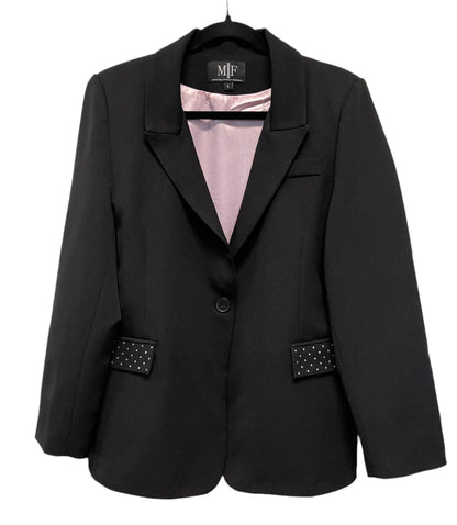 Licensed Game Day Blazer, Black w/ Pink Lining, LSU w/ Tiger Eye & Waterfall Pockets