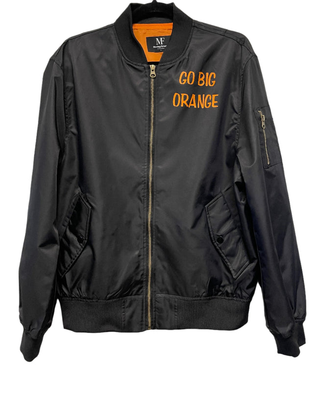 Licensed Game Day Jacket, Black Bomber, Tennessee Vols Big T & Go Big Orange