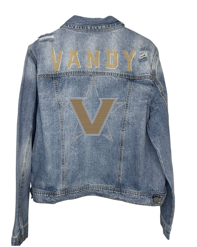 Licensed Game Day Jacket, Denim, Vanderbilt Vandy Star V