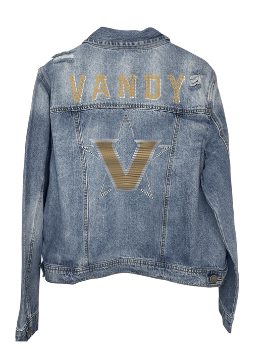 Licensed Game Day Jacket, Denim, Vanderbilt Vandy Star V