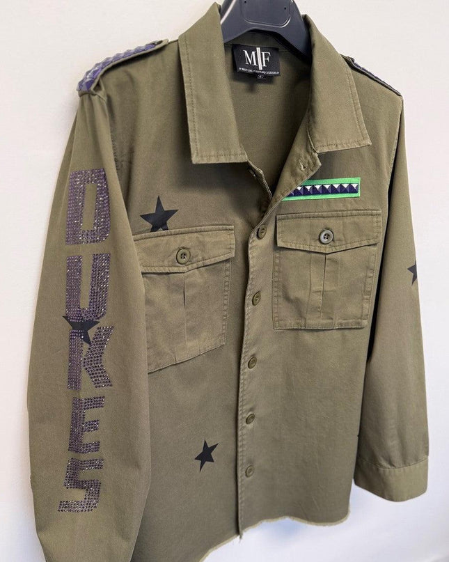 Licensed Game Day Jacket, Army Shacket, JMU Dukes & Multi Bulldog