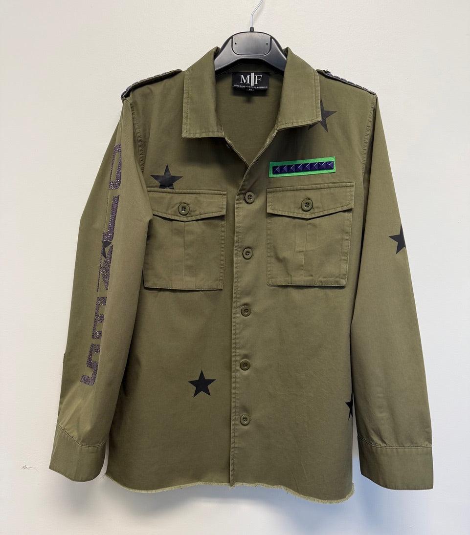 Licensed Game Day Jacket, Army Shacket, JMU Dukes & Multi Bulldog