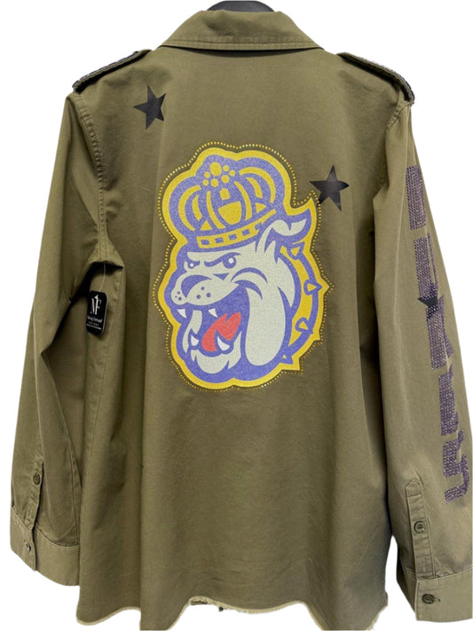 Licensed Game Day Jacket, Army Shacket, JMU Dukes & Multi Bulldog