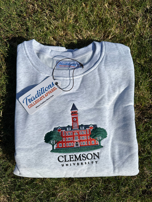 Official Clemson University Crewneck (Heather Grey)