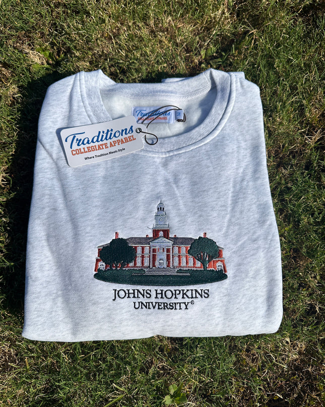 Johns Hopkins Crewneck - Heather Grey