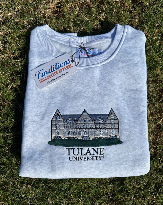 Tulane Crewneck - Heather Grey