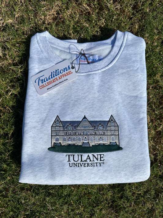 Official Tulane Crewneck (Heather Grey)