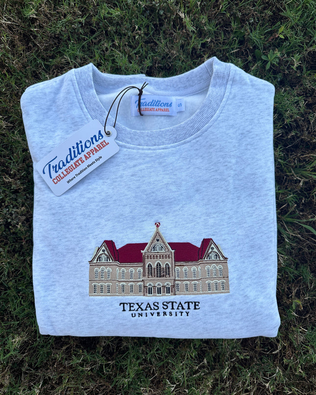 Texas State Crewneck - Heather Grey