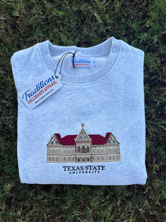 Official Texas State Crewneck (Heather Grey)