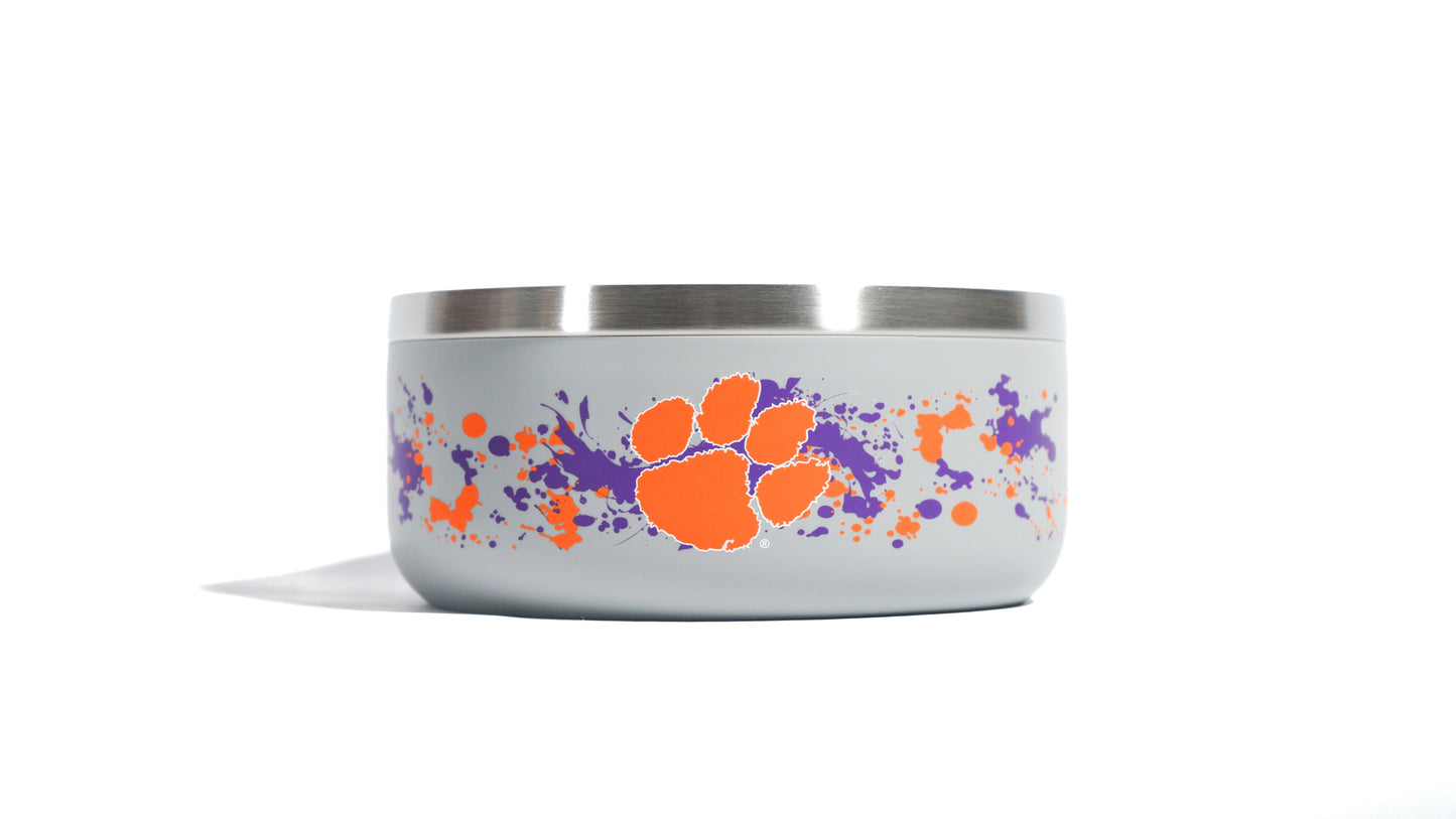 Stainless Steel Pet Bowl - Clemson