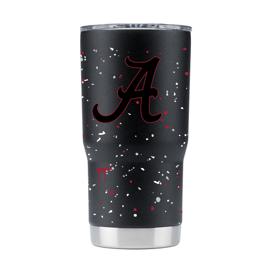 Alabama 20oz Black Paint Splatter Tumbler