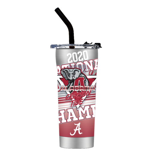 Alabama Straw Tumbler 2020 National Champs