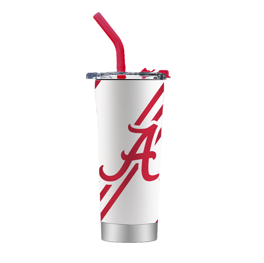 Alabama White Straw Tumbler