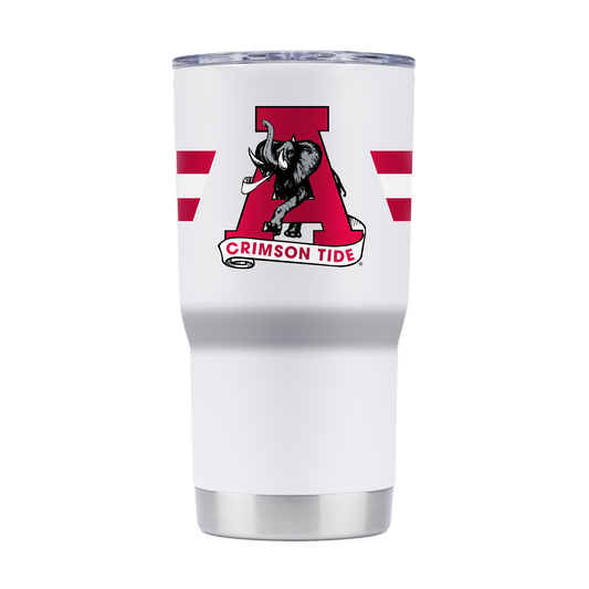 Alabama 20oz College Vault White Tumbler