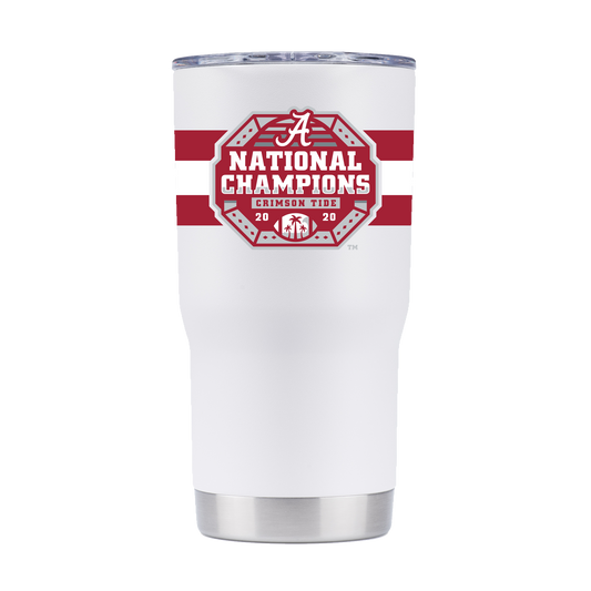 Alabama 20oz National Champs  White Tumbler