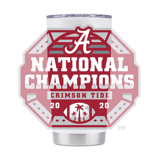Alabama 20oz National Champs White Tumbler