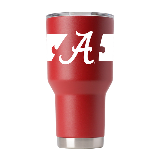 Alabama 30oz Striped Crimson Tumbler