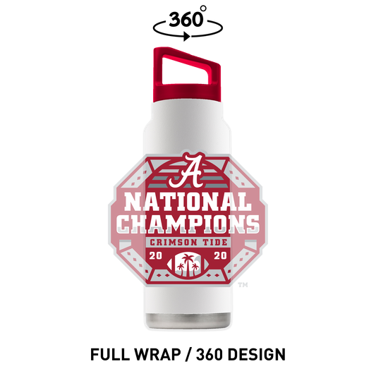 Alabama 40oz National Champs White Bottle